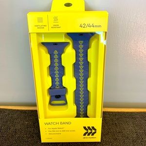 New All in Motion--Apple Watch Vivid Blue Silicone Band Size: 42/44 mm